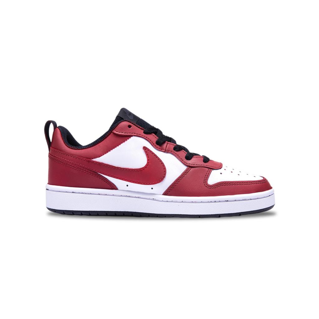 Nike Court Borough Piele Rezistent la Alunecare Ușor Antiderapant Ușor Partea de Jos Joasă Pantofi Skateboard GS Roșu Alb BQ5448-115(Echipa266-)