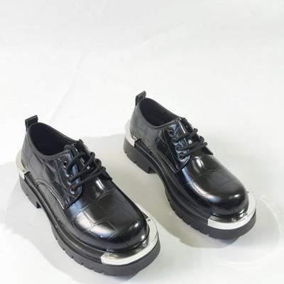 Fashion Spring Autumn New Designer Platform Men's Dress Shoes Fashion Business Formal Bright Face Patent Leather Black Derby Shoes Men