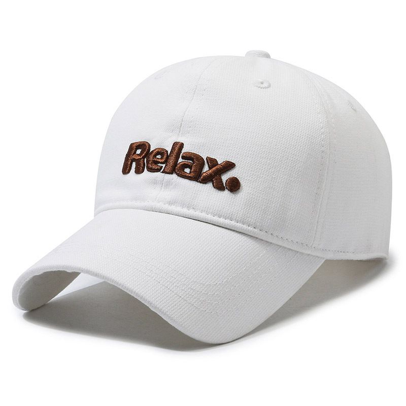 

Baseball Cap Wide Brim Big Face Small Men and Women 2025 New Arrival K-style Easiest for Match Embroider Couple Peaked Cap White