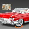 1/24 Cadillac Eldorado Biarritz Series 62 Alloy Sports Car Model Diecast Metal Classic Retro Vehicles Car Model Sound Light Kids Toy Gift