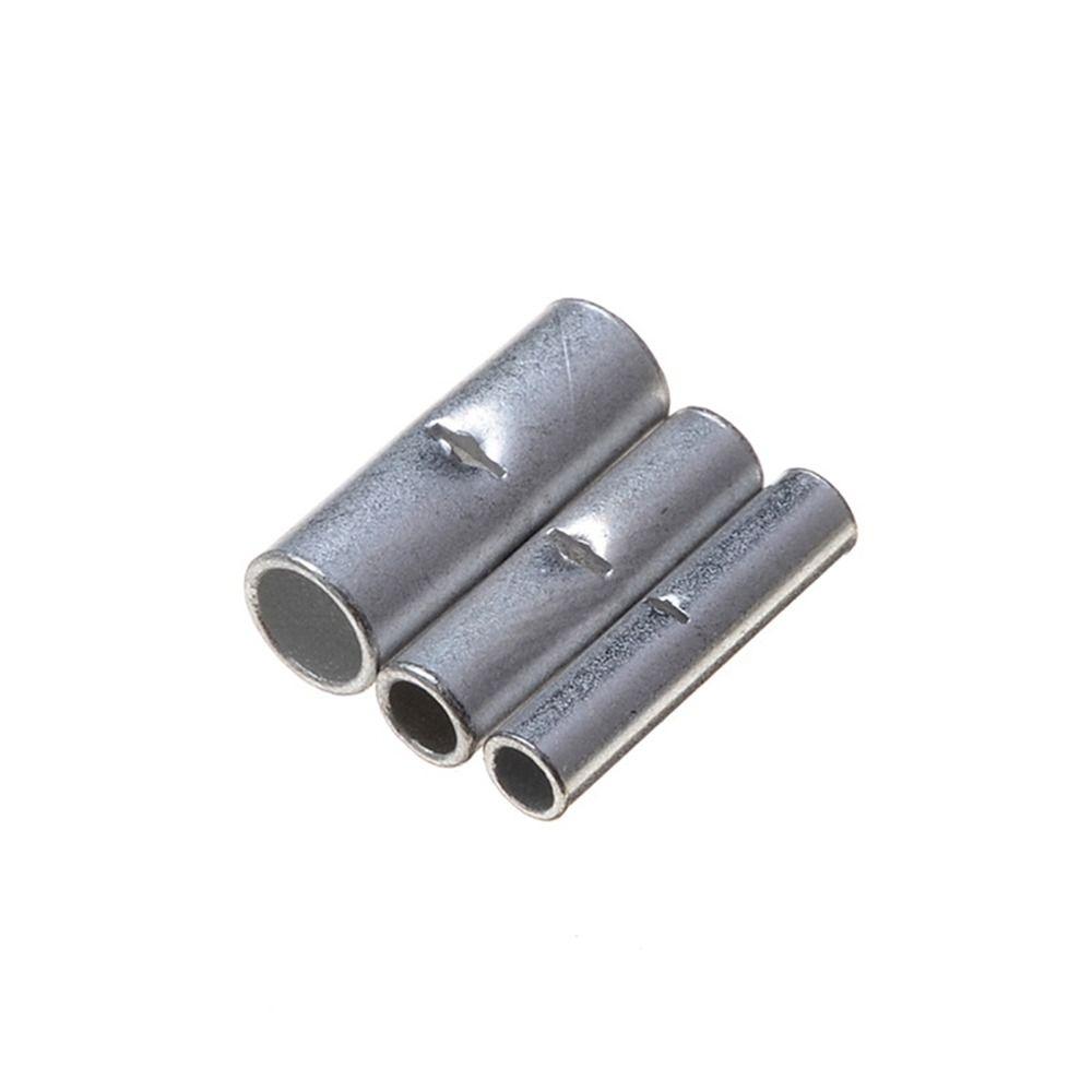 200pcs Tinned Copper Non Insulated Butt Connectors Kit Metal Uninsulated Crimp Wire Connectors  DIY