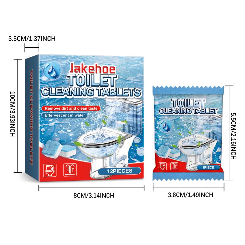 Toilet Cleaning Tablets (Boxed) Household Bathroom Powerful Stain & Odor Removal Long-Lasting Freshness Toilet Cleaning Tablets