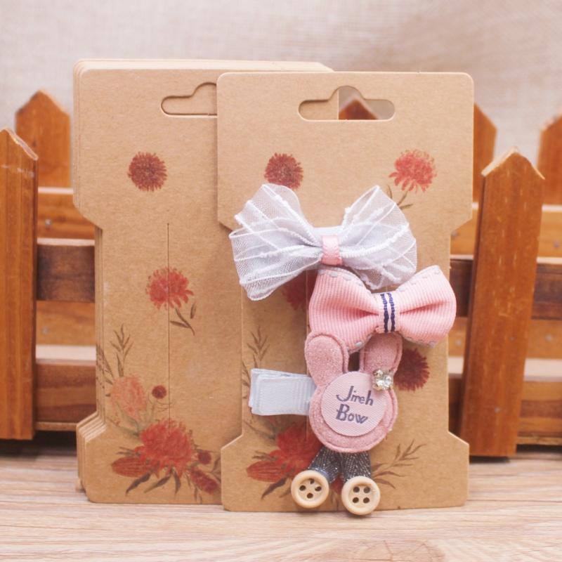 50 Pcs 11.5x6.5cm Square White/brown Hair Card Jewelry Bag Hair Card Black Blank Paper Hair Card or Jewelry Display Card