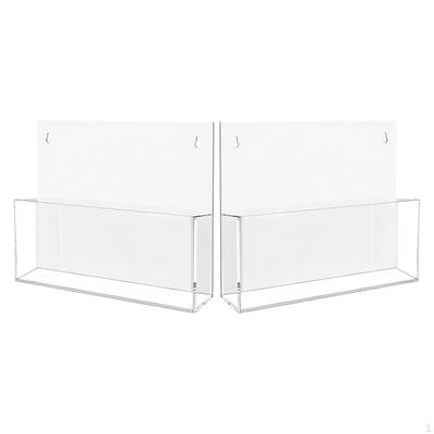 2 Stück Hängende Wand-Aktenhalter Magazinhalter Klarer Acryl Mehrzweck-Aufbewahrungsorganizer für