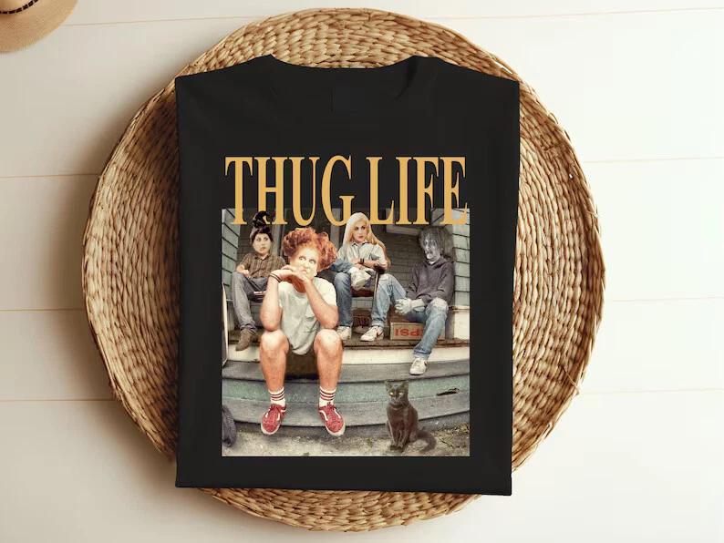 Thug Life Bad Witches Shirt – Hocus Pocus Halloween Tee, Sanderson Sisters XXXL