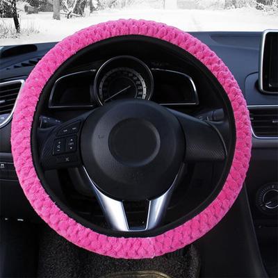 Lenkrad-Schutzhülle, stilvoll, Winter, warm, Plüsch, für Auto, Fahrzeug, rutschfest