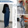 Denim Denim Plus Size Wide Leg Long Solid Perfect for Everyday Winter [7-livehouse] Women's Overalls, All-in-One Pants, Figure-Flattering, Jeans,