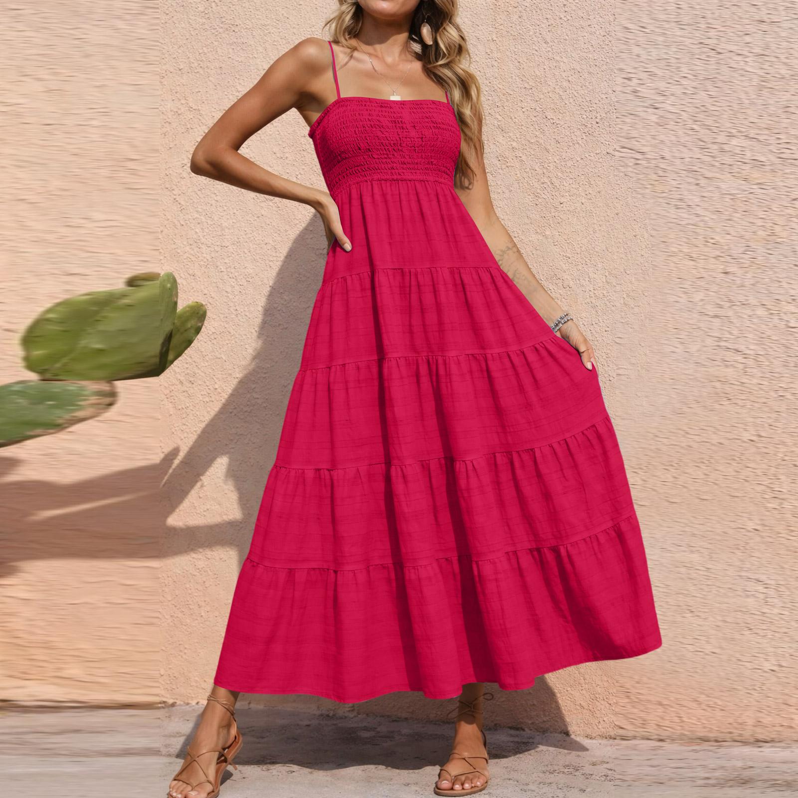 Women s Casual Summer Dress Sleeveless Sundress Tank Dresses Beach Dress Beach Dress XXL