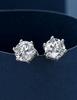 MomentWish Moissanite 1 karat øredobber Øredobber Hypoallergene øredobber D Farge VVS1 Simulerte diamantøredobber 5 mm øredobber, Kvinner Kvinner Kvinner