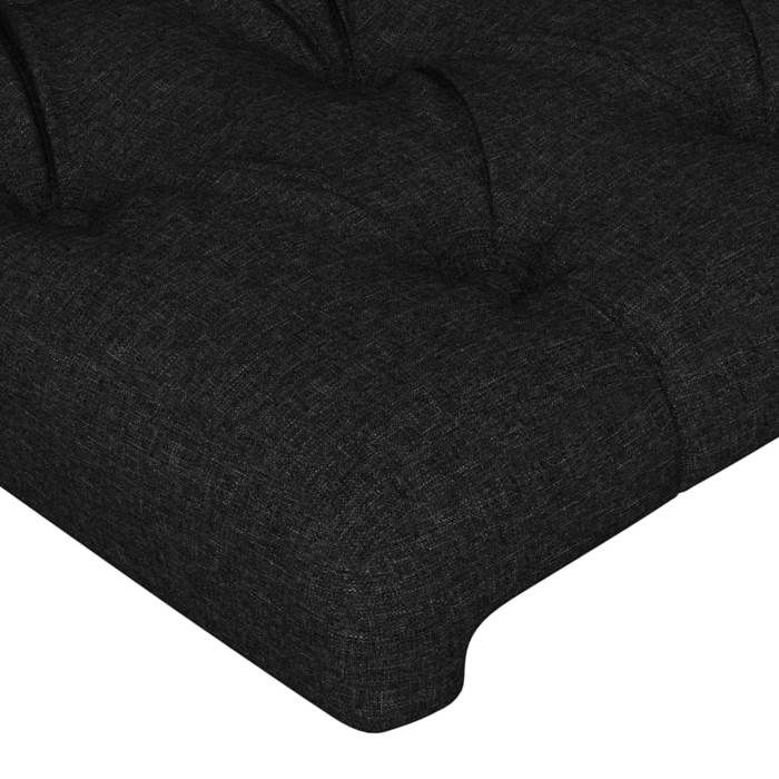 VidaXL Tête de Lit à LED Meuble de Chambre à Coucher Accessoire de Lit Simple Tête de Cadre de Lit Intérieur Noir 80x7x78/88 3121924