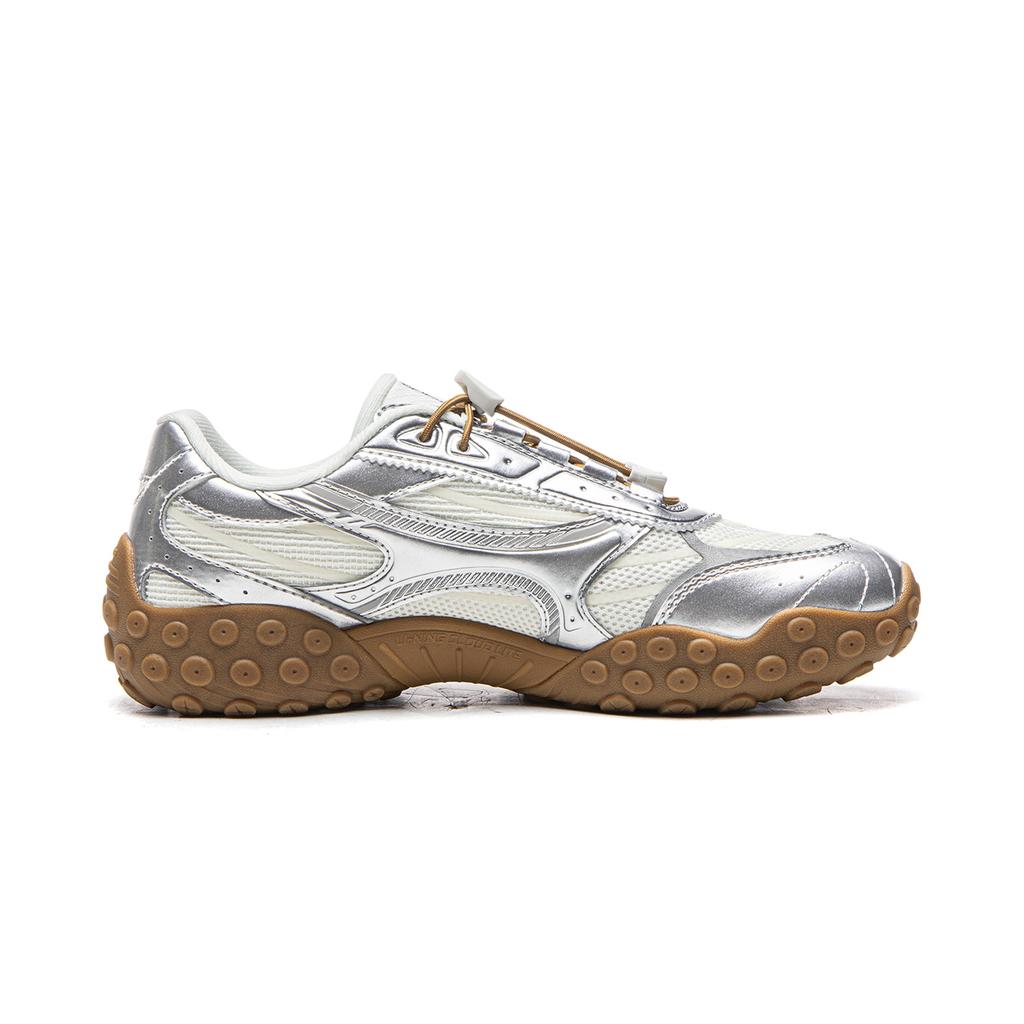 Li Ning Feilin Light Dance Sports Bequem Stoßdämpfung Verschleißfest Niedriger Schaft Dad Shoes Damen Sneaker AGLW074-5