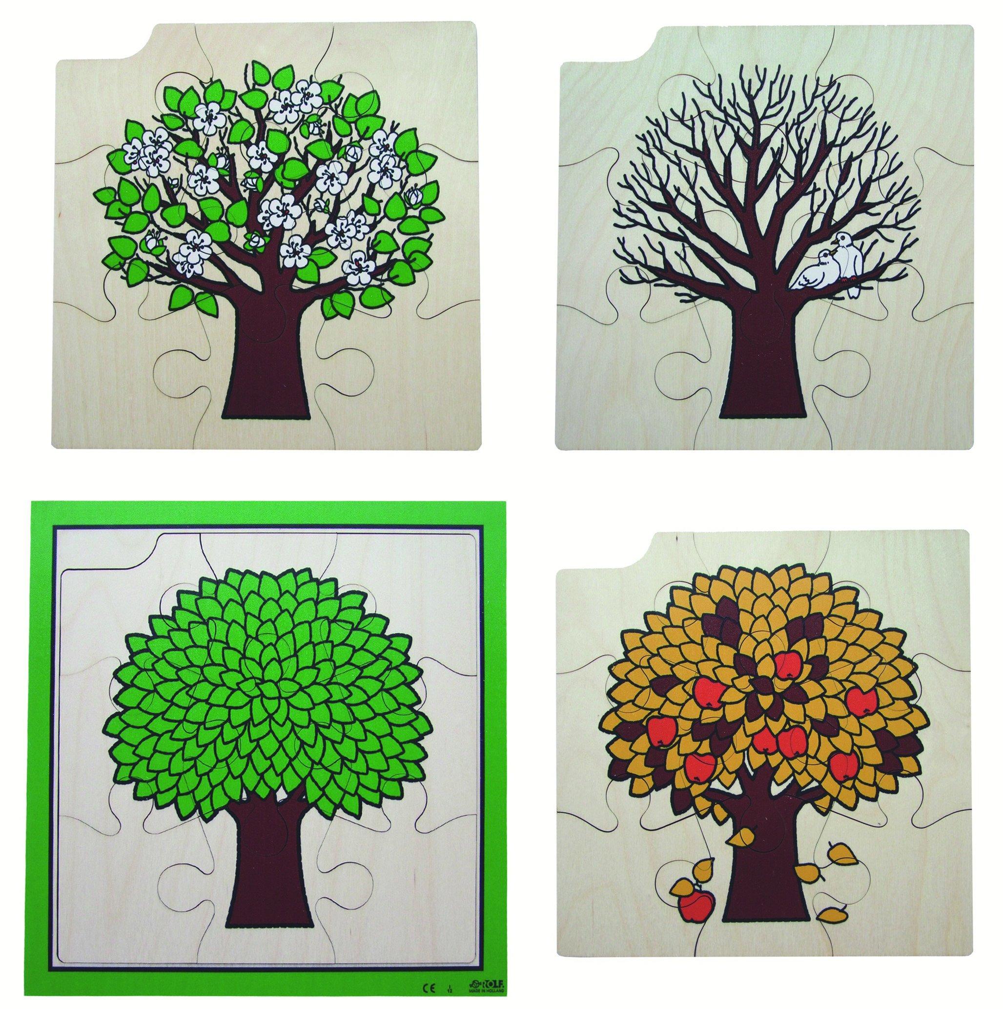 

Four-tier puzzle: Four seasons of trees