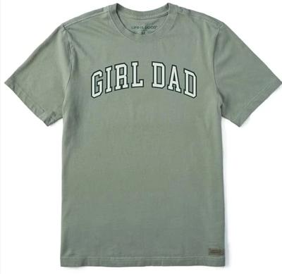 La vita è bella. T-shirt da uomo a maniche corte "Girl Dad Crusher", Verde muschio