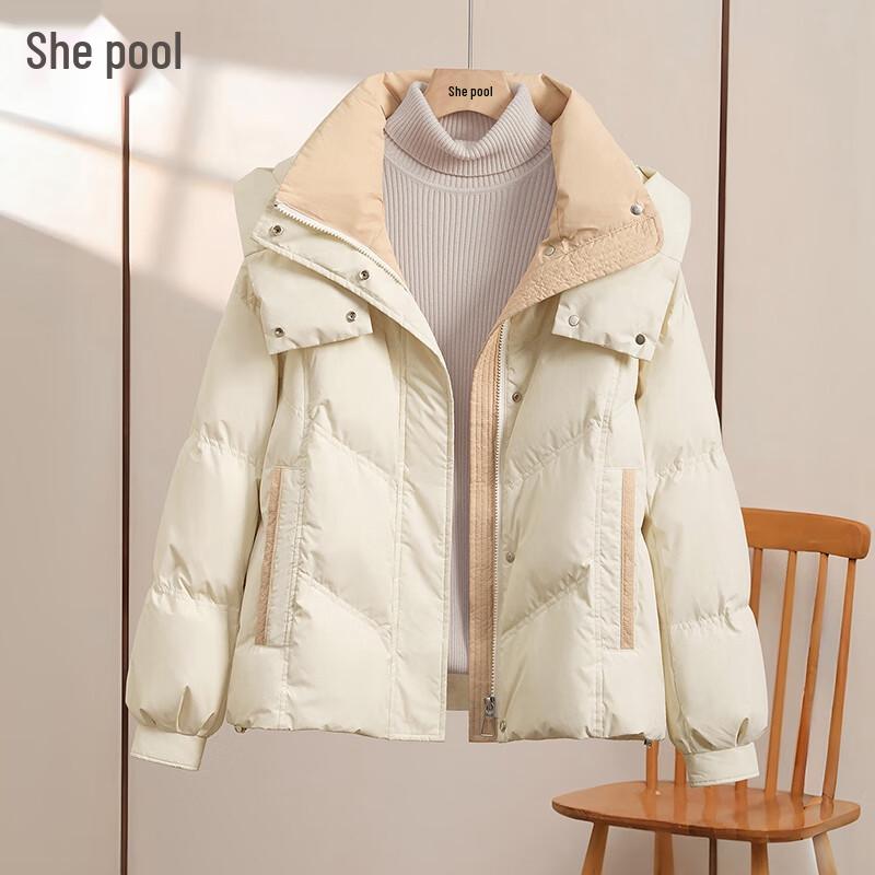 

Женская куртка Ta Chi с капюшоном, на 90% пуховая, с цветными блоками XL