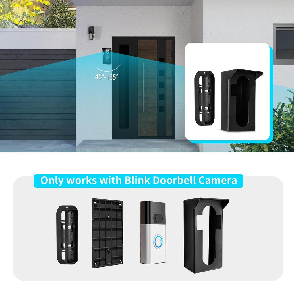 Adjustable Angle Rotating Video Doorbell Bracket Shell