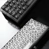 Russian Language Transparent PC Magnetic Axis Personalized Keycaps for Mechanical Keyboards