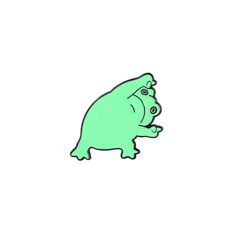 Cute Charming Frog Shaped Enamel Badge Unique Alloy Brooch For Accessories Fashionable