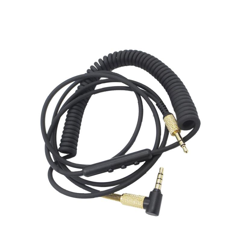 Headphone Extension Cable Mic Volume Control Wire Male-to-male 3.5mm Replacement Audio Cord