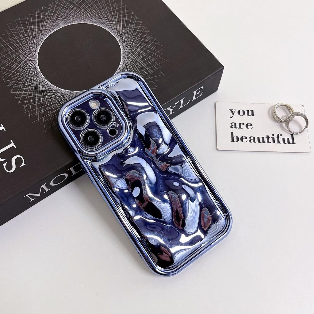 Electroplated Meteorite Pattern Is Suitable for iPhone16Pro Max Mobile Phone Case Apple 17 New 14/15 Niche High-end Sense