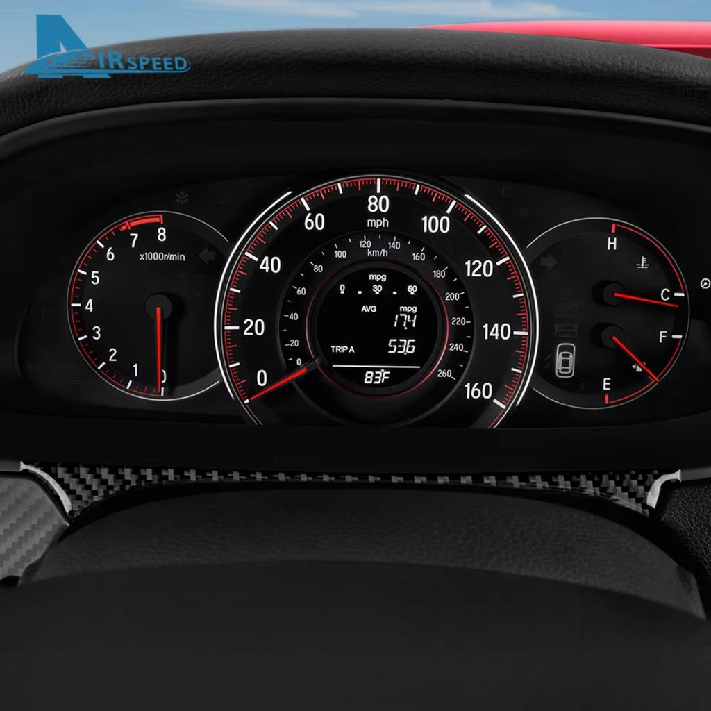 For Honda Accord 2013 2014 2015 2016 2017 Real Soft Carbon Fiber LHD Car Dashboard Strip Interior Trim Accessories