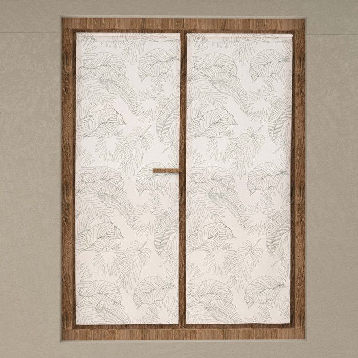Pair of 60x160 Cm CELIA Khaki Breeze Curtains, by Soleil d'Ocre