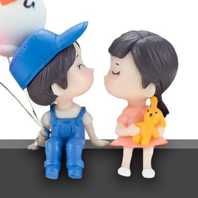 Interiér auta Palubní deska Příslušenství Dekorace Roztomilé kreslené páry Akční figurky Figurky Balónek Ornament Panenky do auta