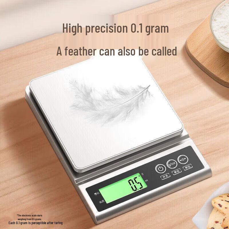 JINGRUIXIANG Stainless Steel Digital Kitchen Scale 3kg/0.1g