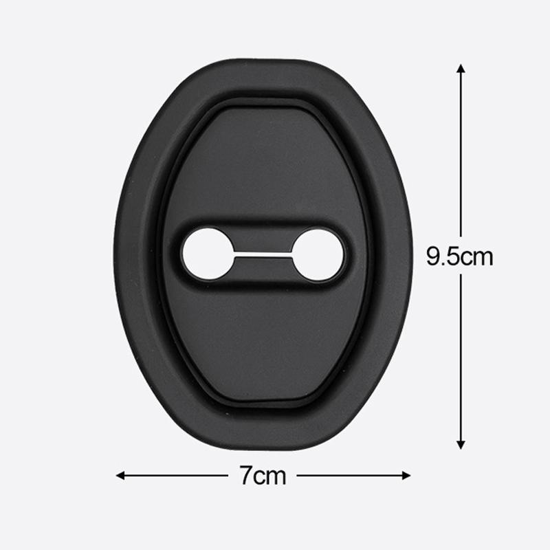Car Door Lock Protection Pad Silicone Sound-reducing Shock-absorbing Door Lock Protection Cover Universal Door Lock Rubber Sleeve for Car Models