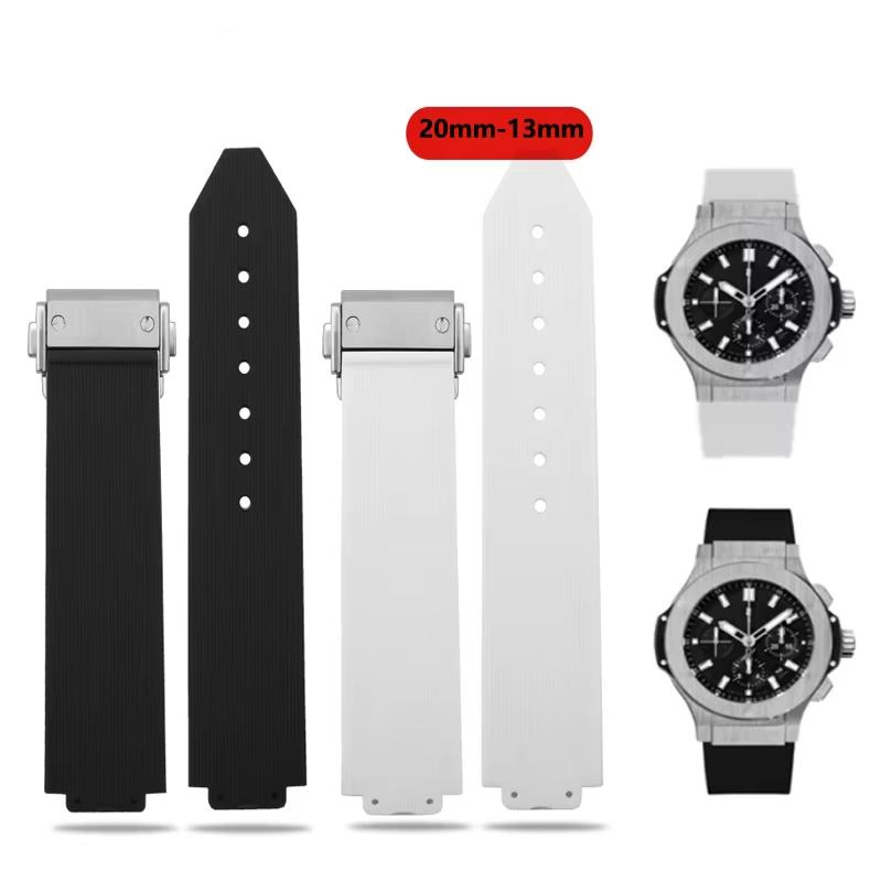 Uhrenarmband für HUBLOT BIG BANG Silikon 20-13mm Wasserdicht Damen Uhrenarmband Kette Uhrenzubehör Gummiarmband