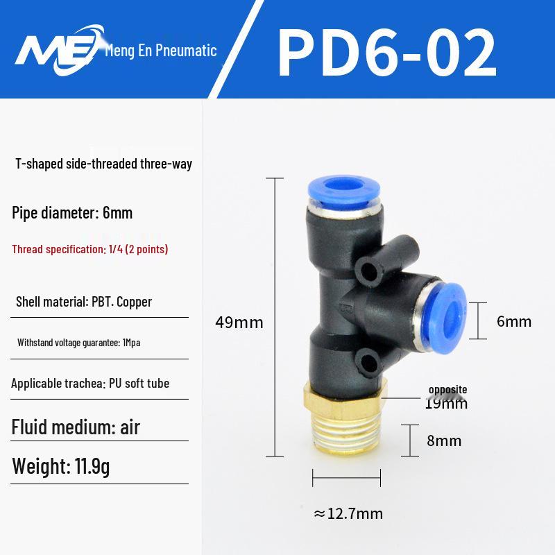 Copper Corrosion-Resistant Pneumatic Quick Connector Fitting for Air Compressors