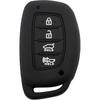 Silicone Protector Key Fob Cover Case fit for Hyundai Sonata Elantra Tucson Keyless Entry Key Fob (NOT Fit Flip Key) (Black2)