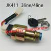 Forklift Start Switch Ignition Switch Electric Door Lock JK411 3 Wire 4 Wire With Two Keys
