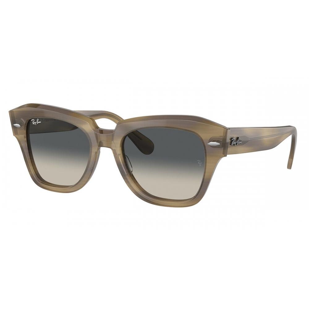 Ray Ban Women Sunglasses Rb2186 State Street Striped Green/49-20-145
