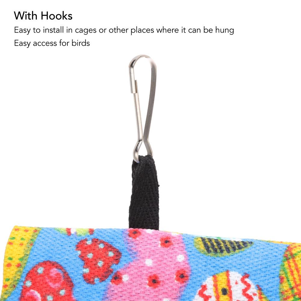 Colorful Canvas Parrot Nest Hammock Triangular Shape Hanging Bird Cave Bird Bed Tent For Lovebird