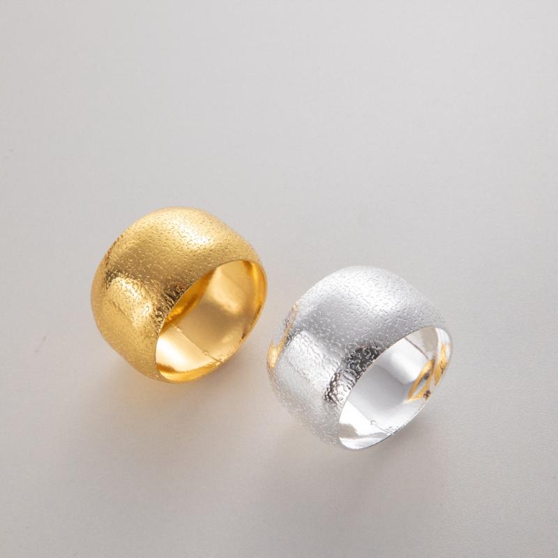 Reusable Metal Napkin Rings Hammer Pattern Dinner Napkin Holders For Wedding Dining Table Decor