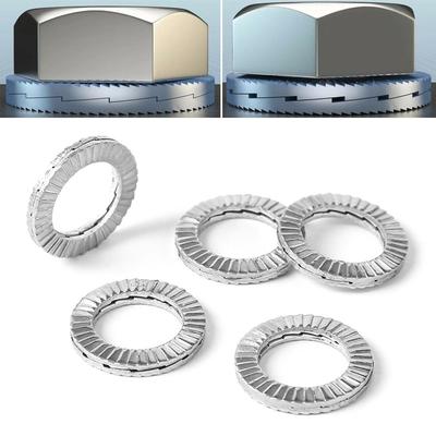 5Pcs Double Side Lock Washers M4 M10 M12 M16 M20 304 Stainless Steel Wedge Lock Washer Hardware Fastener Self-Lock