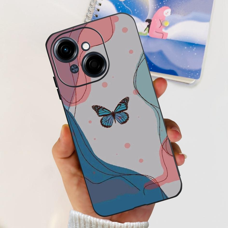 For Phone Case Tecno Spark Go 1 Cover 2024 Popular Flower Soft Silicone Back Protective Cover For Tecno Spark Go 2025 Pop 9 Etui