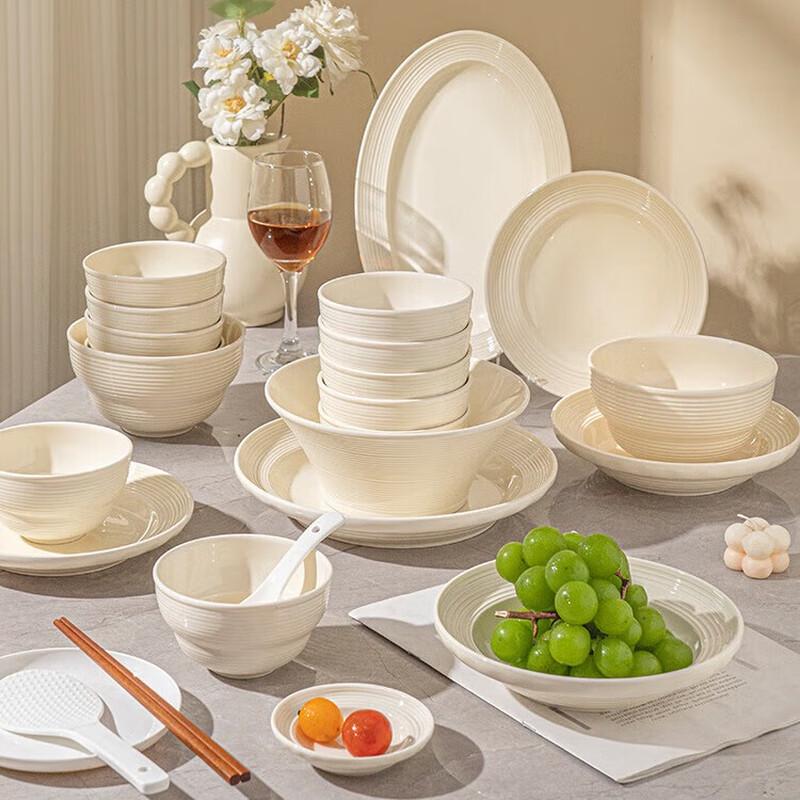 Zhi Shi Sea of Sound 62-Piece Ceramic Dinnerware Set