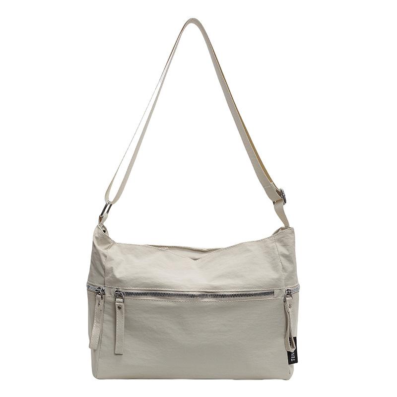 Dámská crossbody taška jednobarevná taška přes rameno sportovní studentská taška do třídy taška s více kapsami