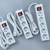 2/3/5Meters Cord EU Power Strip with ON/OFF Switch Power Converter Flat Adapter  European Standard
