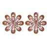 Luxury Sparkling Rhinestone Flower Earrings For Women Exaggerated Fashion Wedding Party Bride Jewelry