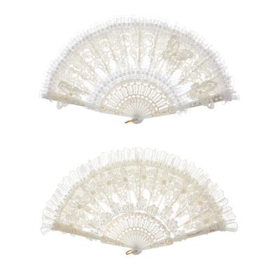 Dekorativer Schmetterlings-Spitzenfächer Multifunktionales Design Cosplay-Accessoire Für Hochzeiten Fotoausstellungen