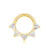 ASTM F136 Titanium with CZ Hinged Nose Ring 16G Septum Clicker Piercing Septum Daith Helix Tragus Earrings New Body Jewelry