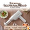Automatic Pasta Maker Machine Handheld Electric Noodle Maker 6in 1 Cordless Portable Spaghetti Noodles Maker with Dough Cutter