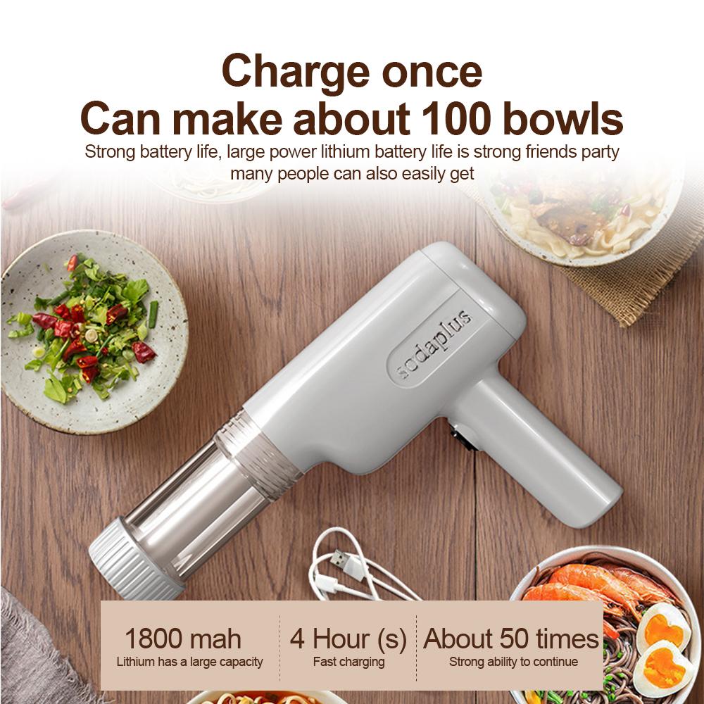 Automatic Pasta Maker Machine Handheld Electric Noodle Maker 6in 1 Cordless Portable Spaghetti Noodles Maker with Dough Cutter