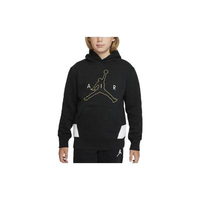 Jordan Kids Logo Hoodie Long Sleeve Pullover Sweatshirt Kids Tops Black DQ3717-010