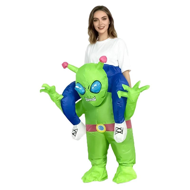 Halloween Inflatable Alien Ghost Costume: Funny Cartoon Mascot Prop
