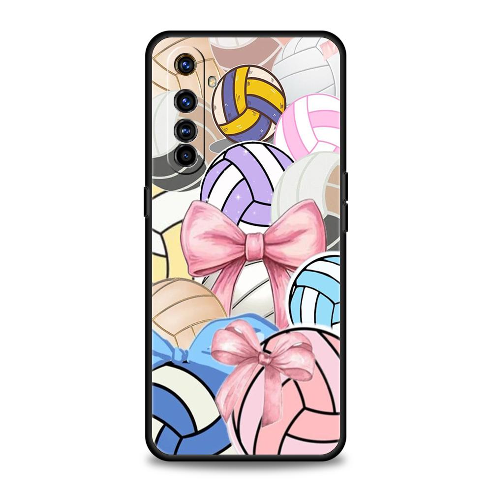 Volleyball Painted Soft TPU For Realme 9 10 11 12 13 C21 C25 C35 GT2 GT3 GT5 GT6 C63 C67 C55 C53 Pro 5G Shockproof Phone Case