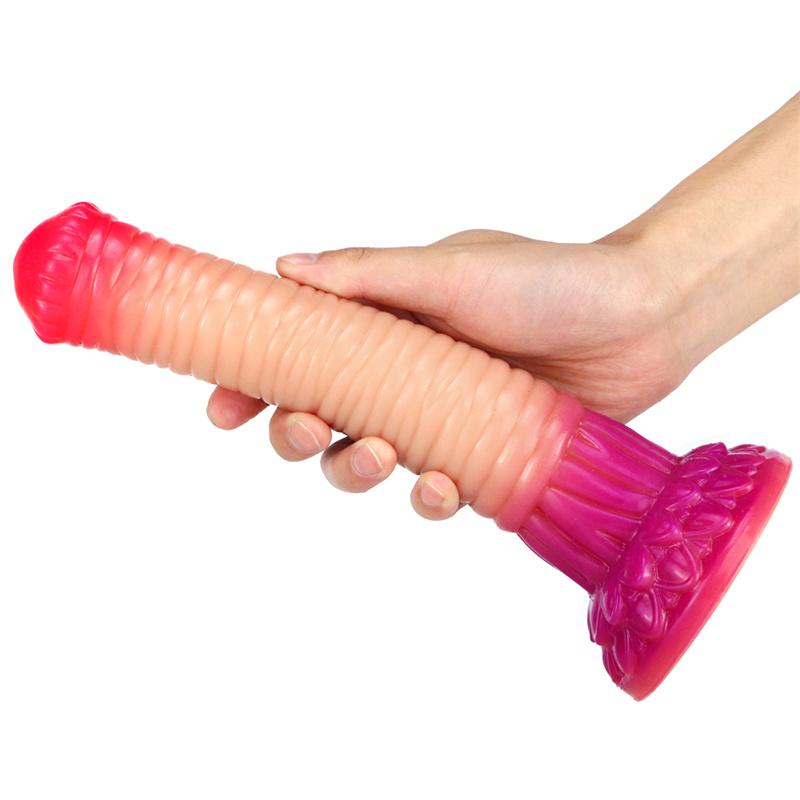 Liquid Silicone Horse Cock Imitation Phallus Thick Animal Dildo Female Backyard Anal Plug Adult Products