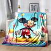 1pc, Mickey Mouse Inspired, Colorful Balloons, Happy Birthday Gift, Seasonal Decorative Blanket, Soft Flannel Throw Blanket, Living Room, Tr